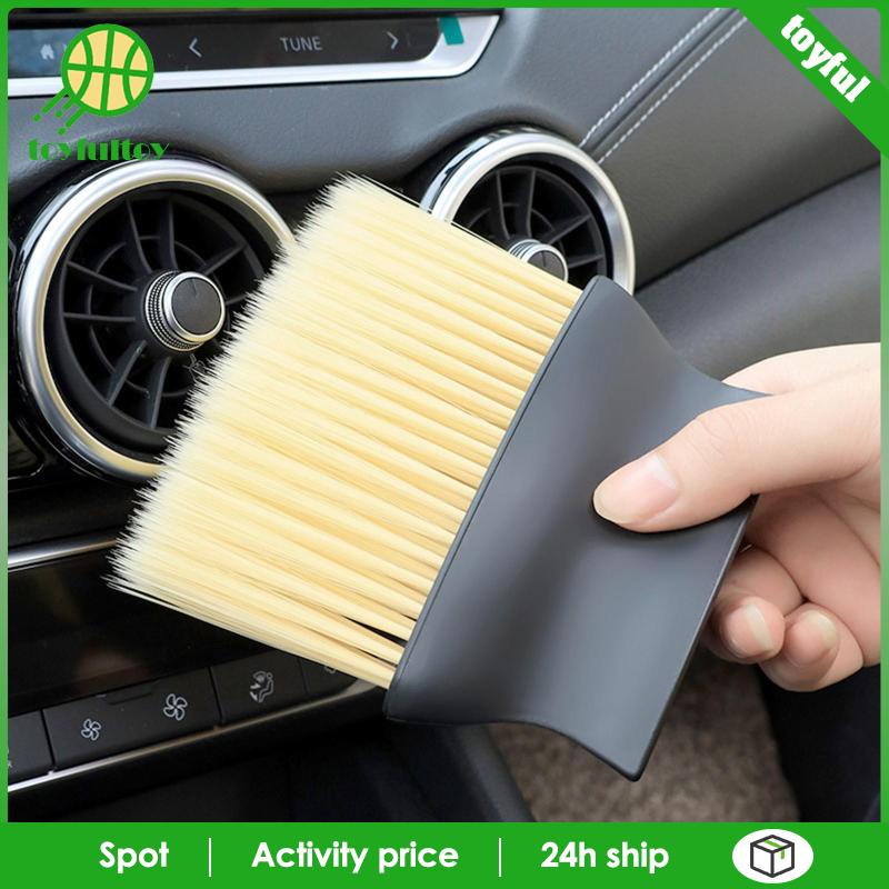 [Toyfulcabin] Chổi Quét Chi Tiết Lỗ Thông Khí Nội Thất Ô Tô / Nhà Cửa Màu Đen