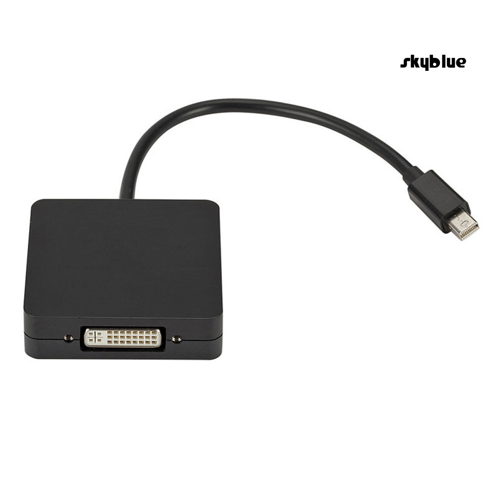 [SK]3-in-1 Mini Display Port DP to HDMI-compatible VGA DVI Adapter Cable Converter for MacBook