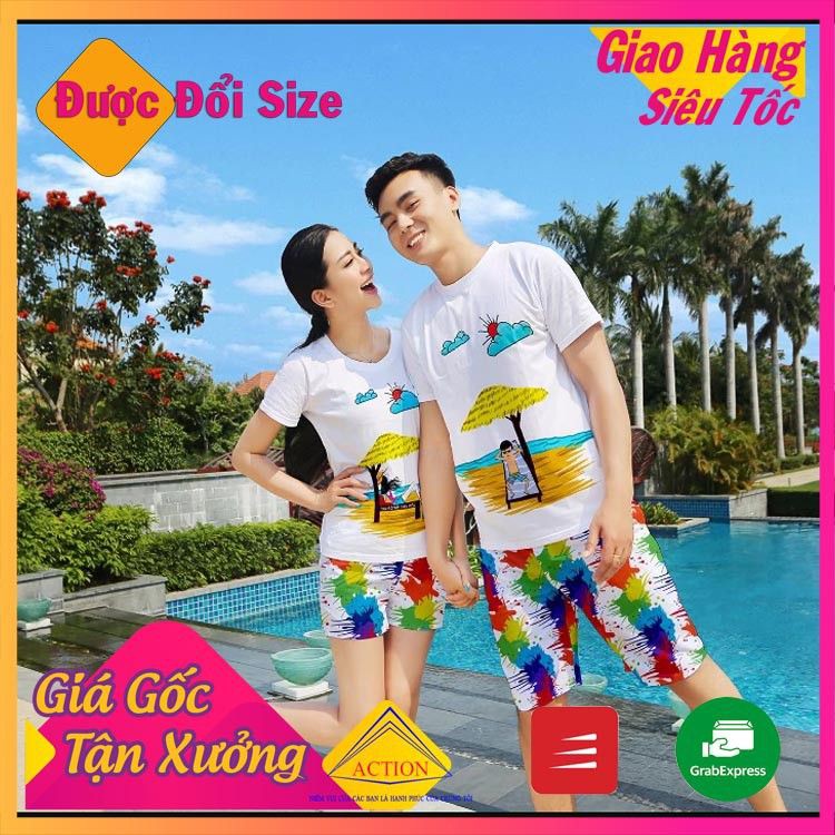 Bộ thun đi biển gia đình Cao cấp [giá xưởng] tại shopee mã GD_02