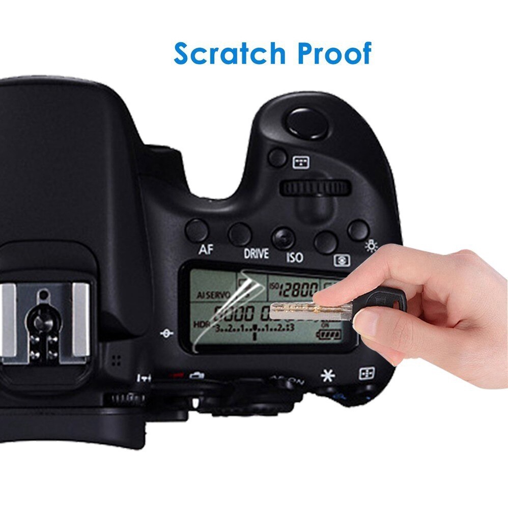 Set 2 miếng dán trong suốt bảo vệ màn hình LCD máy ảnh cho Canon EOS R 77D 9000D 70D 5DS 6D Mark II 7D Mark II