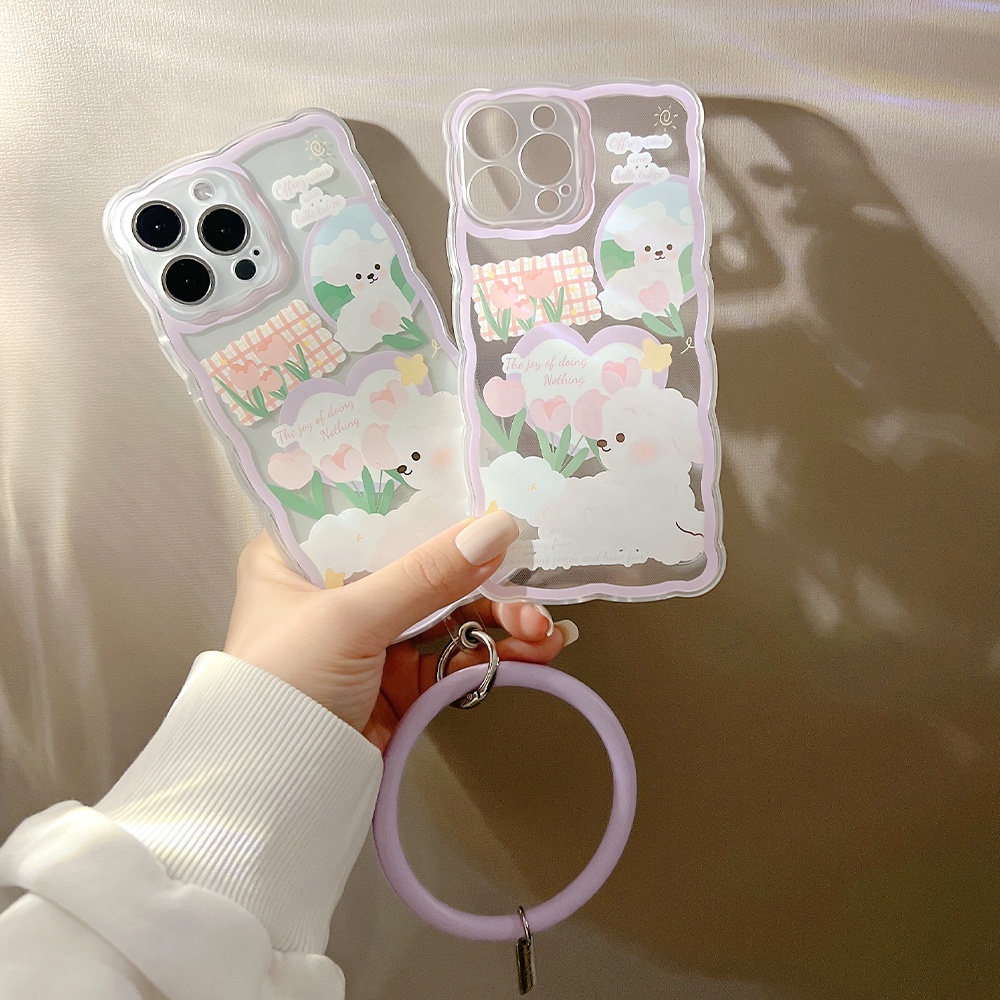 Ốp Điện Thoại TPU Mềm Trong Suốt Chống Sốc Họa Tiết Lông Cừu Cho iPhone 11 12 13 Pro max mini XS max xr 7 8 se2020 plus