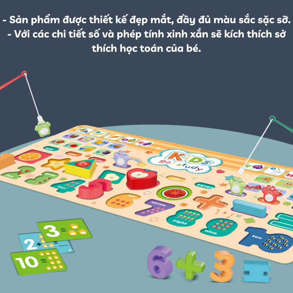 Đồ chơi cho bé gái bé trai PLAYKID cua cân bằng toán học phát triển trí tuệ cho bé PK025
