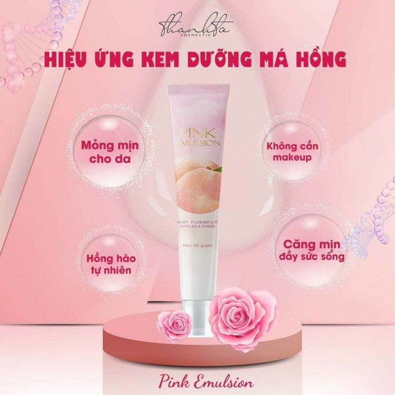 KEM DƯỠNG MÁ HỒNG PINK EMULSION KHÔNG CẦN MAKE UP