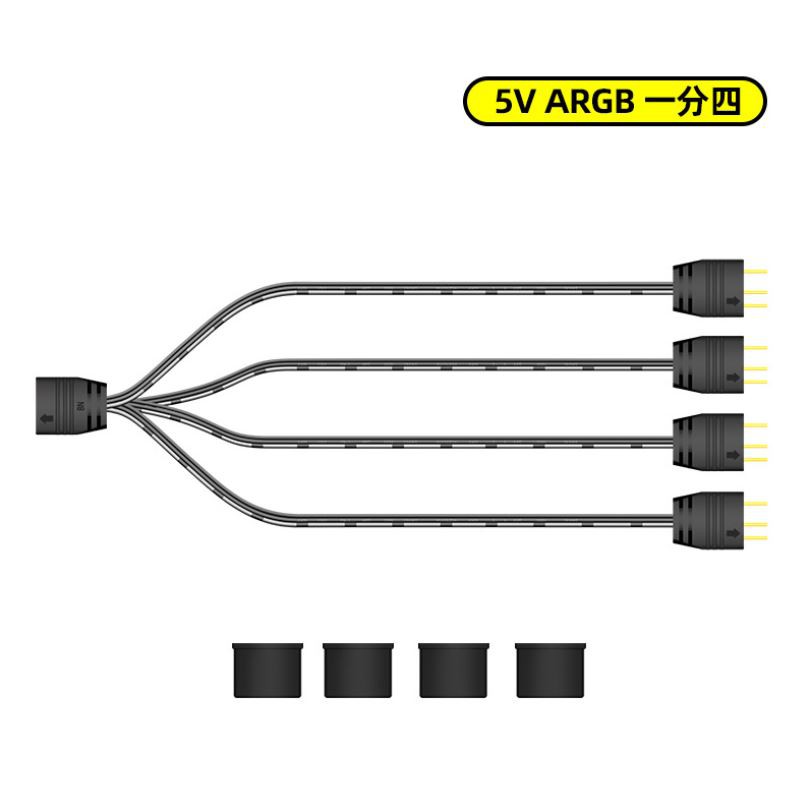 Dây Chia Jack ARGB 3 Pin 5v 1 Ra 2 - Dùng Cho Quạt Tản Nhiệt, Led ARGB