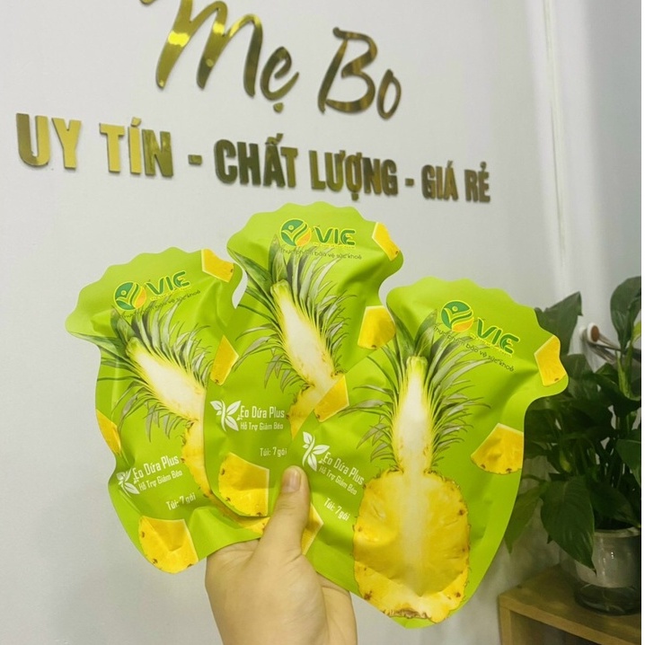Kẹo dứa Plus 7 vị - Xổ mỡ hỗ trợ giảm cân gói 7 viên