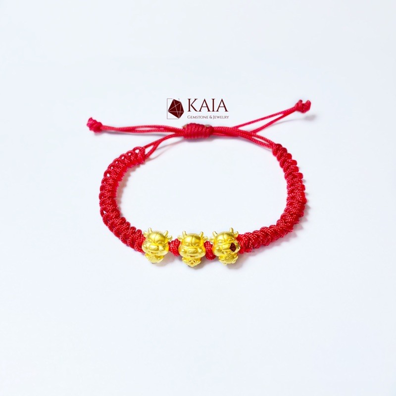 Vòng tay handmade charm tuổi Sửu mini 7 li năm Tân Sửu 120006 - KAIA