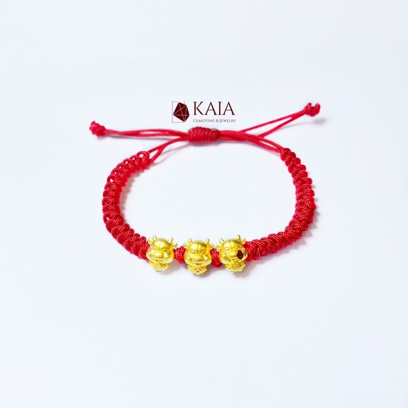 Vòng tay handmade charm tuổi Sửu mini 9 -10 li năm Tân Sửu 120006 - KAIA