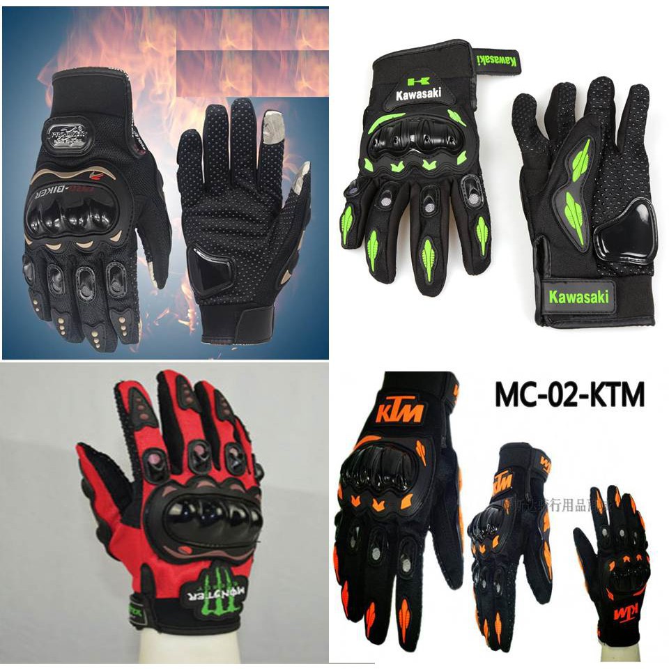 Găng Tay Dài Ngón Có Gù - Găng Tay Phượt, Thể Thao Xe Máy probiker, KTM, Kawasaki , Monster