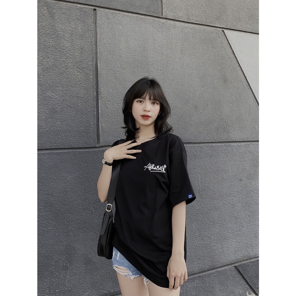 Áo thun vải dày in logo Graffity All The Basic - Đen