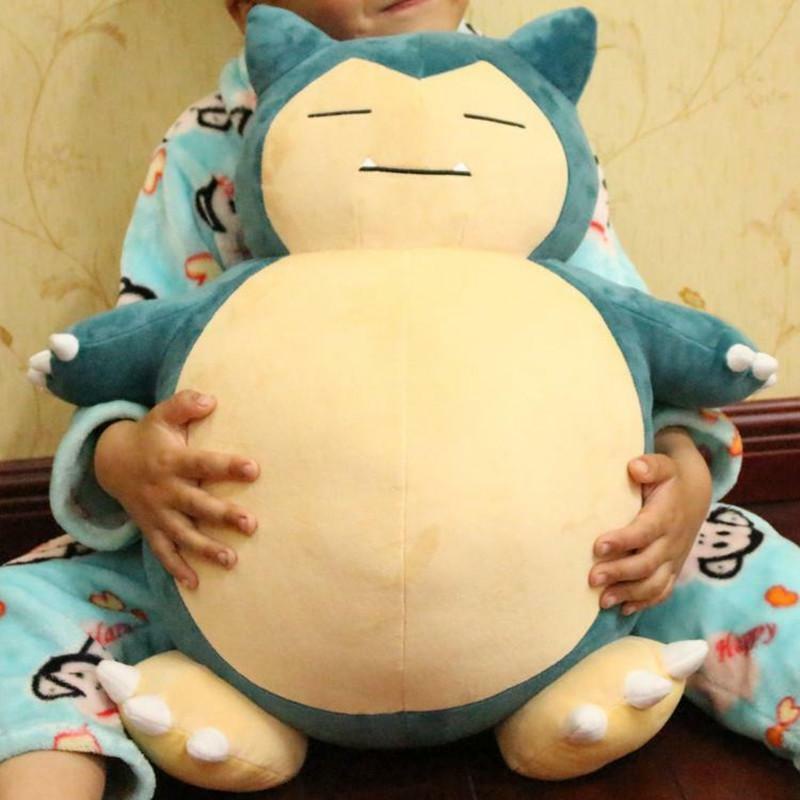Đồ chơi nhồi bông hình nhân vật Snorlax Pokemon đang ngủ làm quà tặng cho trẻ dịp giáng sinh/sinh nhật