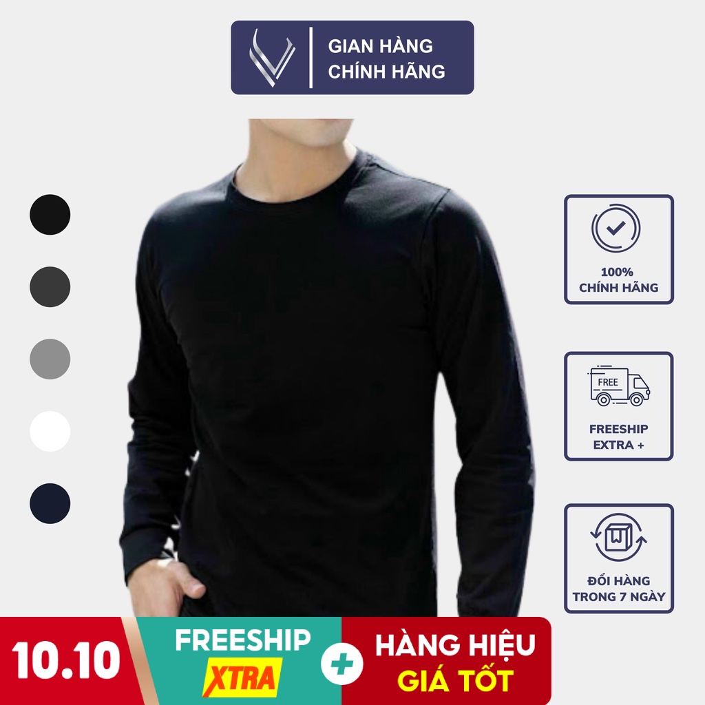 Áo Thun Nam Dài Tay Chất Cotton Hàng Cao Cấp