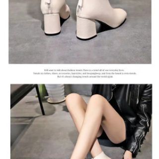 Boots nữ, bốt cổ ngắn, bốt da, bốt nữ lót lông