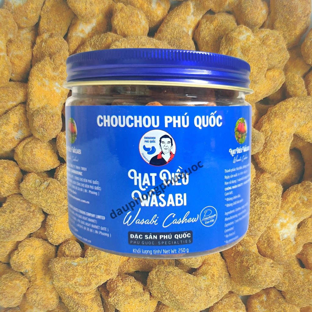 Hạt điều wasabi phô mai CHOUCHOU PHÚ QUỐC ÔNG TÂY - 250g