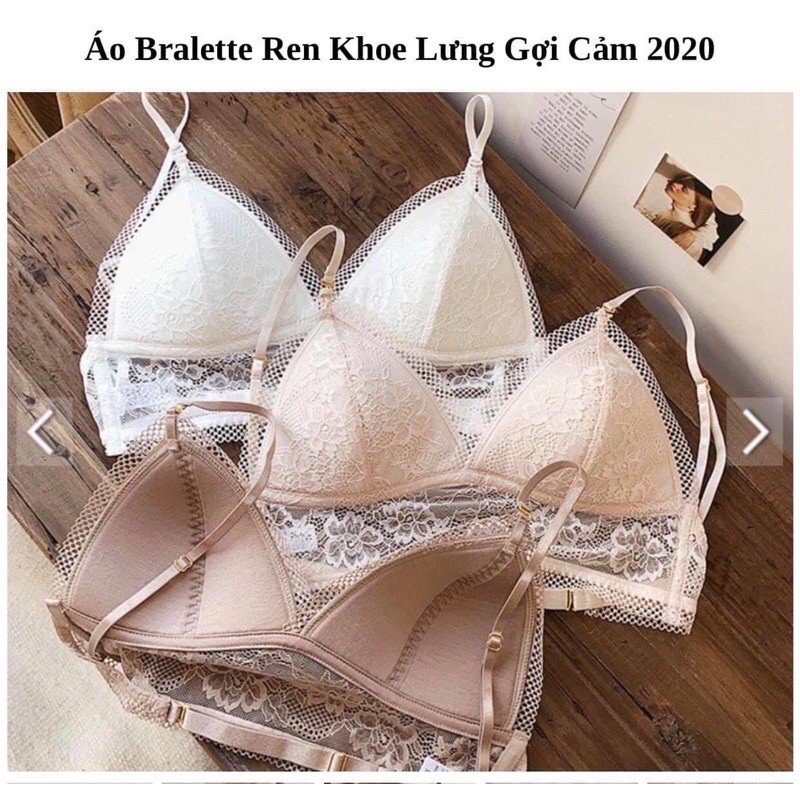 Áo Bra Lưng Thấp Chuyên Dùng Mặc Áo Hở Lưng, Bralette Mỏng Không Đệm