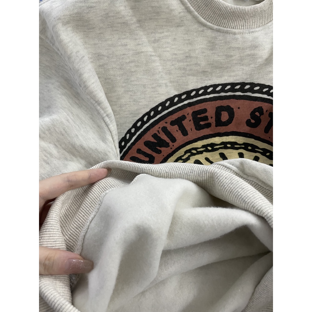  Áo sweater tay dài cổ tròn dáng rộng in hình 46225 dành cho nữ | BigBuy360 - bigbuy360.vn