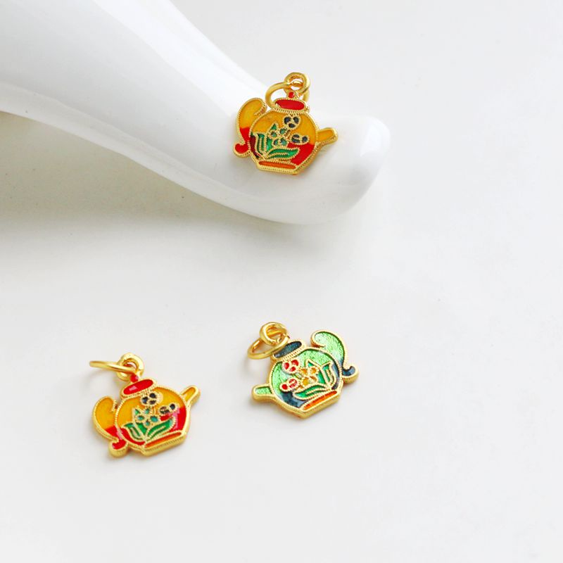 Thẻ Đồng 18k Mặt Nhám 11 * 12mm diy Dùng Làm Trang Sức