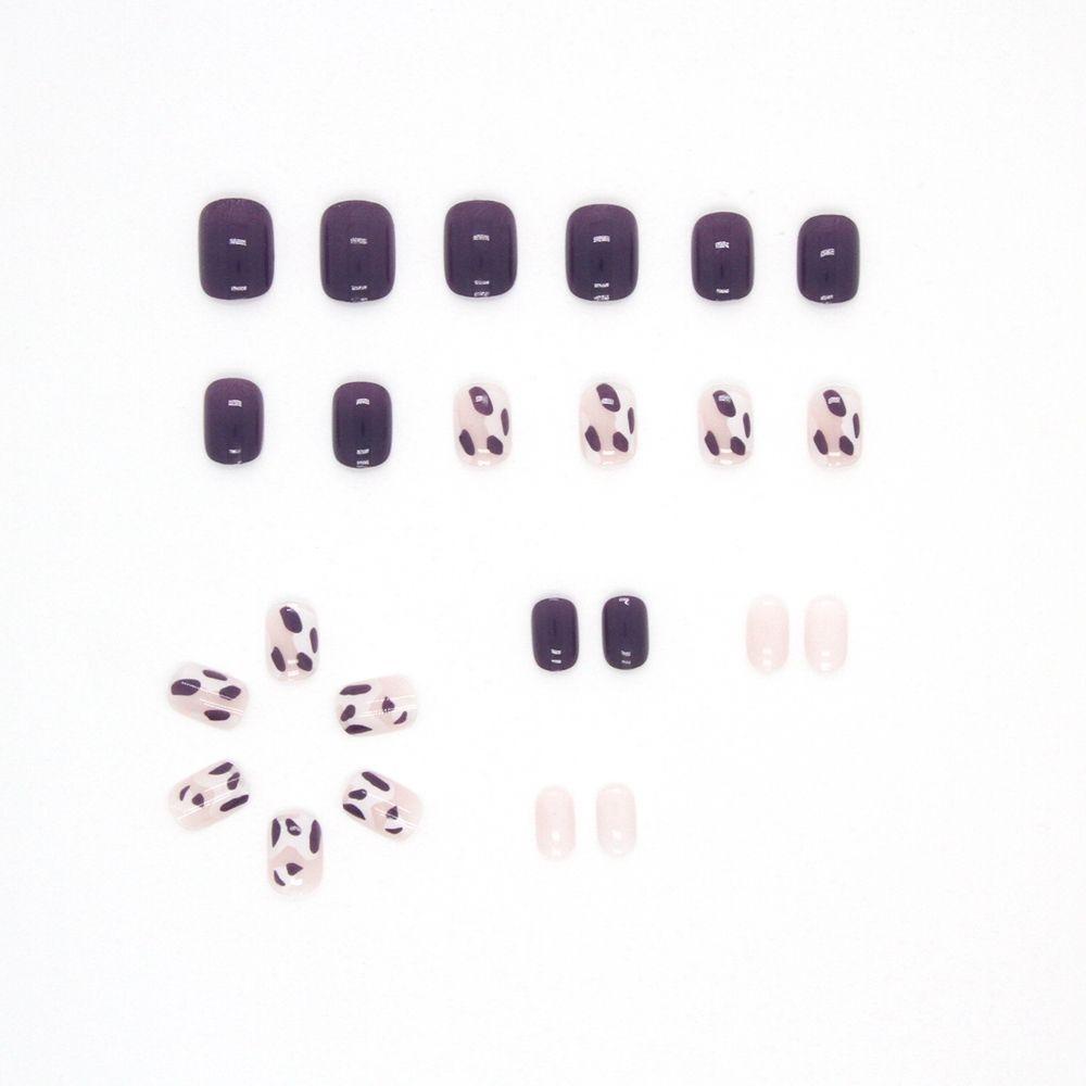 XIANTIN Hộp 24 Móng Tay Giả Ngắn / Tròn / Vuông Đính Kim Sa Che Phủ Toàn Diện