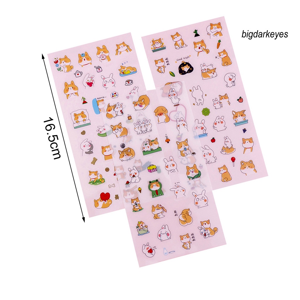 Set 6 Miếng Dán Trang Trí Hình Hoạt Hình Thân Thiện Với Môi Trường