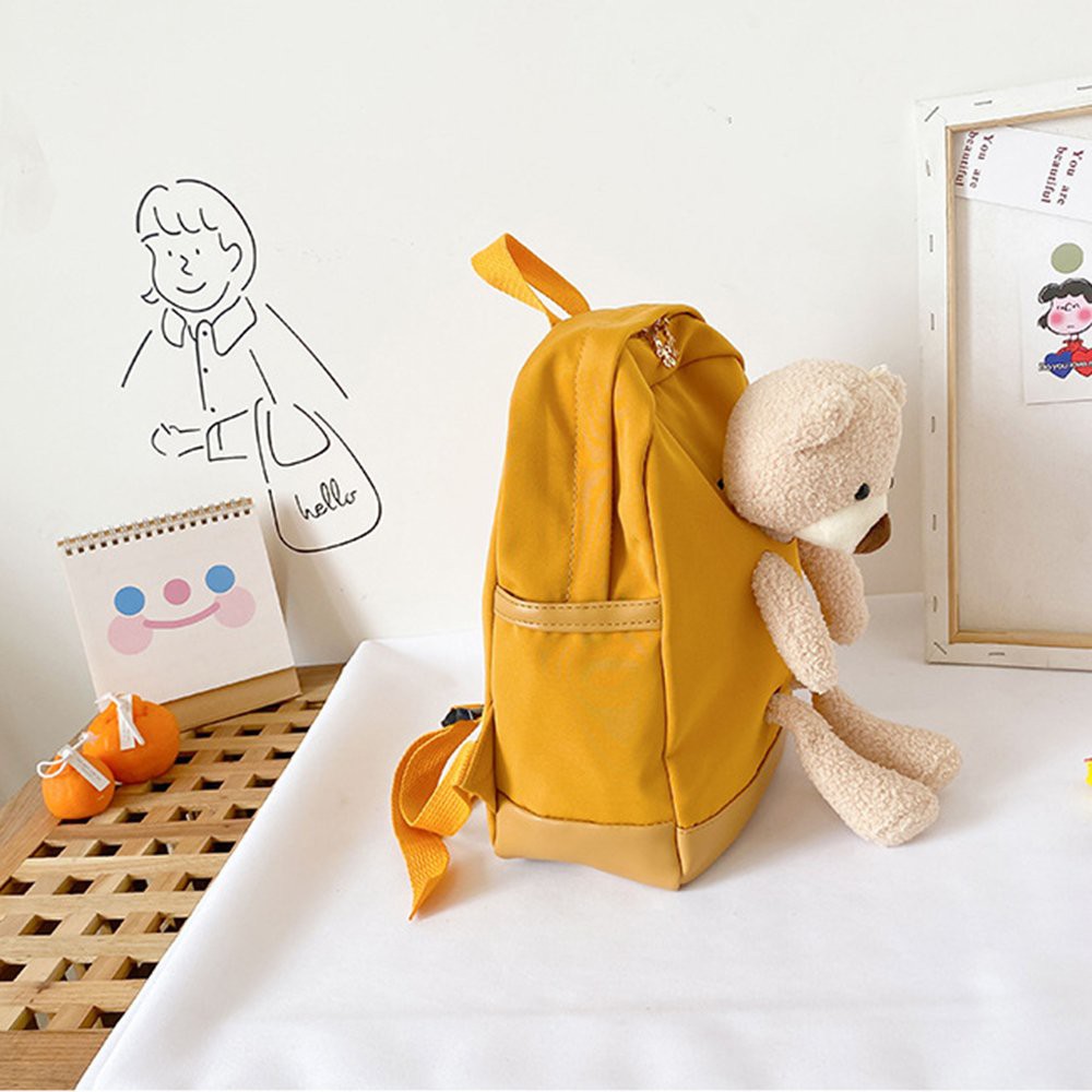 [LOẠI A] Balo gấu size to , đi học cấp 1 ,2 ,3 , đi du lịch,mini nhỏ xinh cute dễ thương vải canvas đính gấu