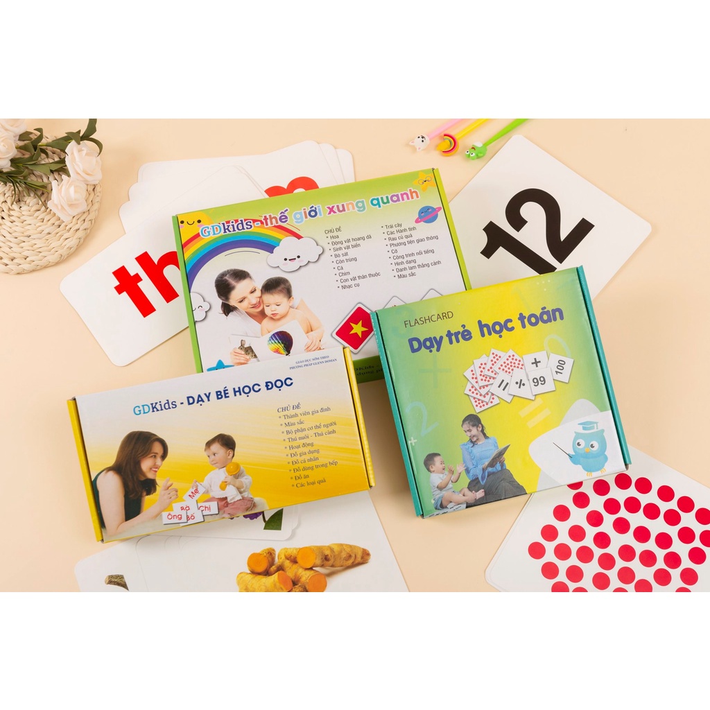 Combo Bộ Thẻ Chuyên Sâu Flashcard Theo Phương Pháp Glenn Doman (Hộp 709 thẻ)