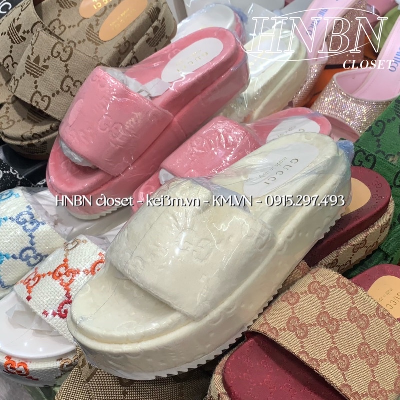 Dép độn đế GG lông fullbox