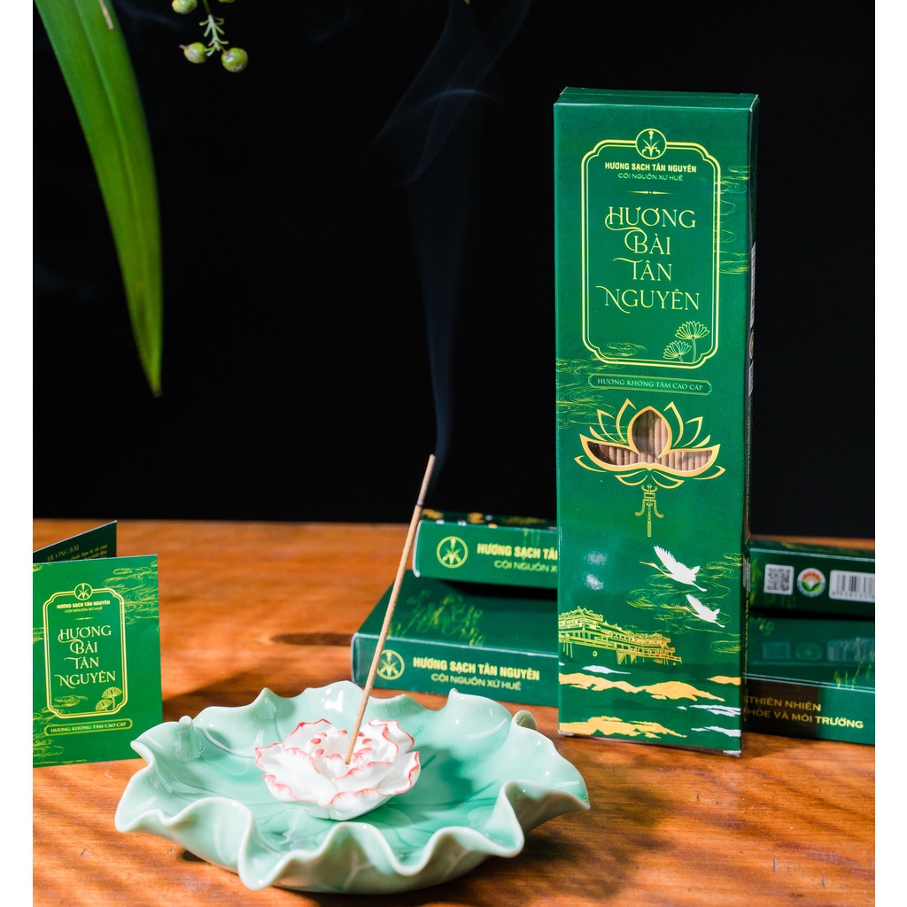 Hương sạch Tân Nguyên, nhang ít khói, hương bài không tăm hộp 100 que mùi hương dịu nhe