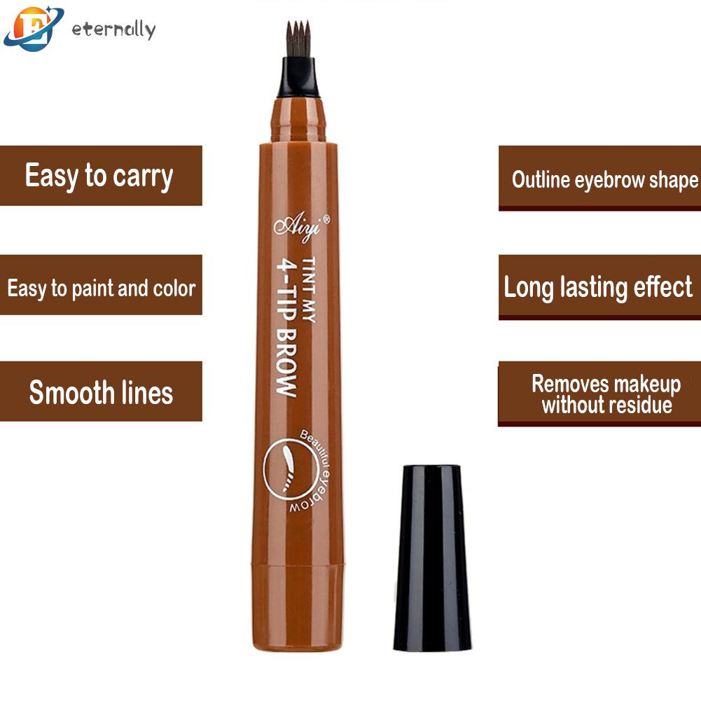 Bút kẻ lông mày dạng lỏng lâu trôi chống thấm nước thiết kế đầu 4 nhánh 3D
 | BigBuy360 - bigbuy360.vn