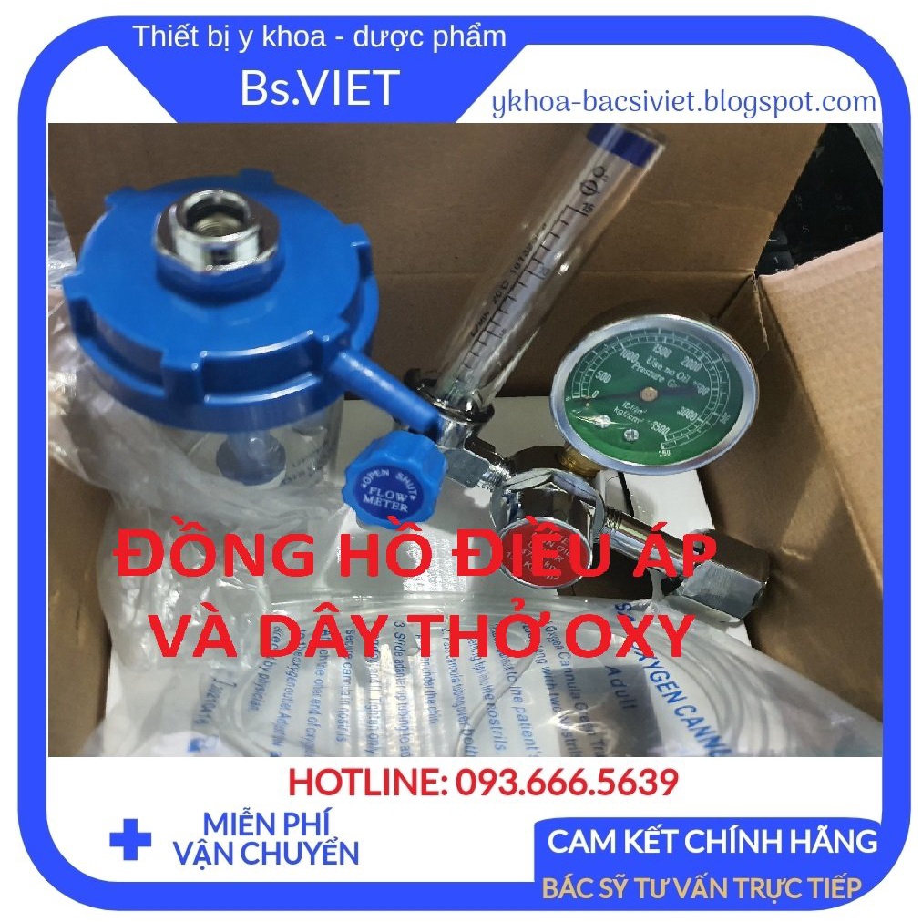 BỘ BÌNH OXY THỞ 9 lít  KÈM ĐỒNG HỒ DÂY THỞ- Cung cấp khí oxy sạch cho người già, bệnh nhân cần thở oxy tại nhà an toàn