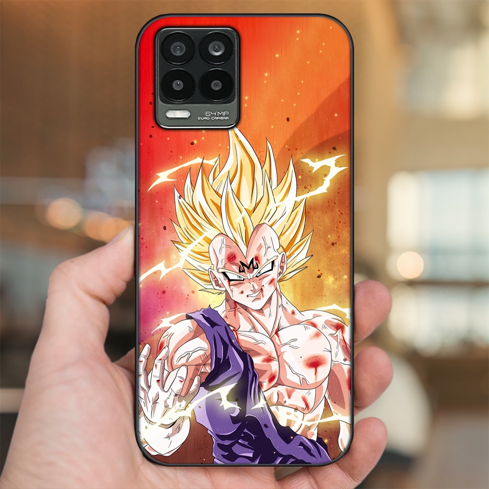 Ốp lưng Realme 8, 8 Pro viền đen in hình Vegeta Dragon Ball