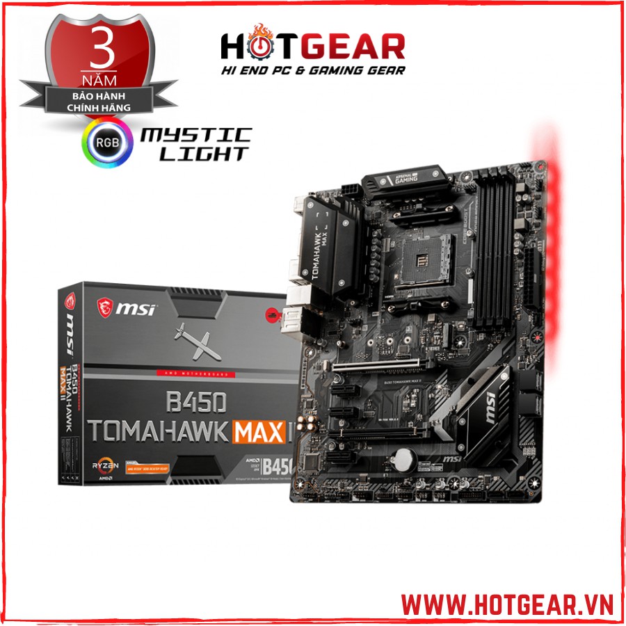 Bo mạch chủ Main MSI B450 TOMAHAWK MAX II AM4 ATX ( New chính hãng bảo hành 36T)