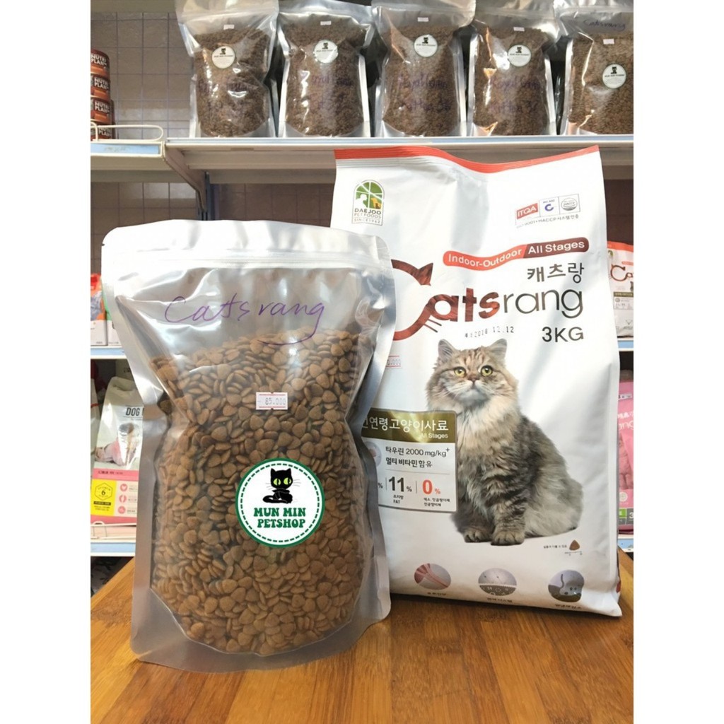thức ăn cho mèo casrtrang túi chia 1 kg