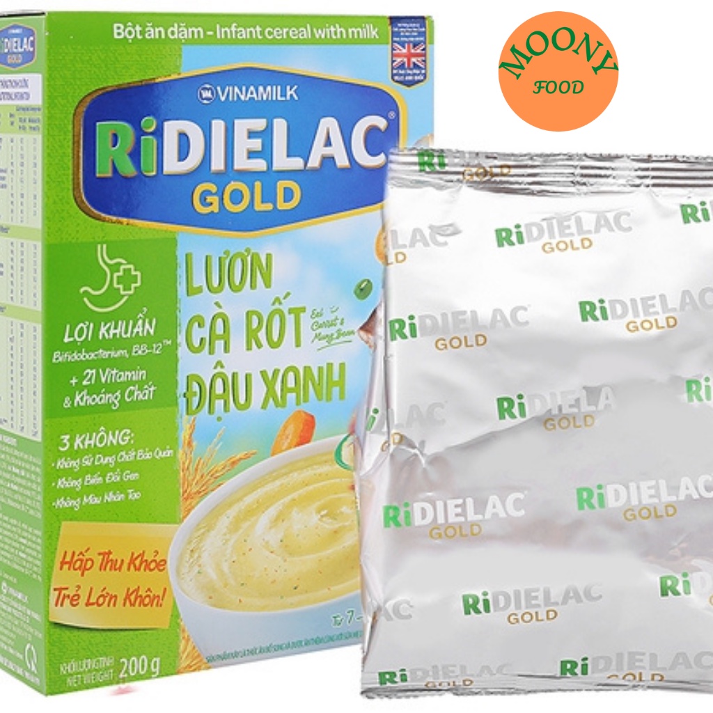 Bột Ăn Dặm Ridielac Cho Bé Từ 6 Tháng Đến 24 Tháng Tuổi 4 Vị Mặn Hộp 200G