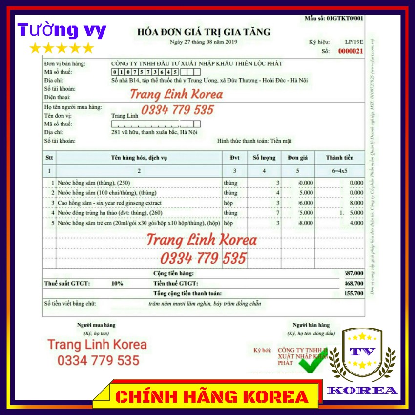 Tinh chất đông trùng hạ thảo, Đông trùng 20 ống cao cấp hàn quốc, minhchau