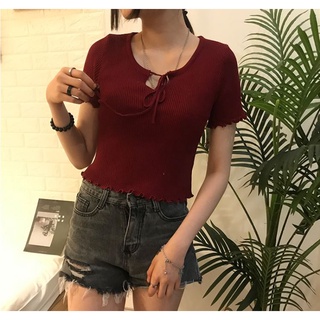 Áo dây nữ kiểu thắt nơ trước ngực