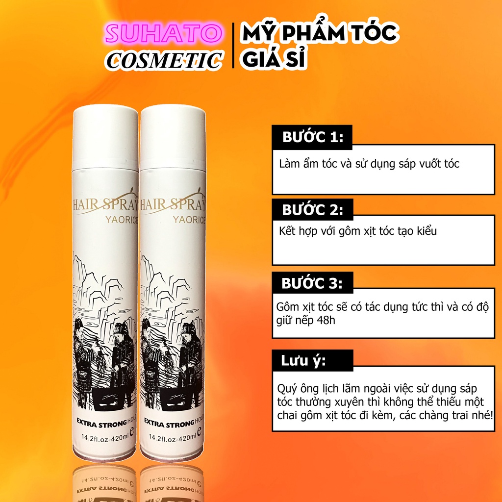 Gôm Xịt Tóc Extra White Giữ Nếp Hương Nước Hoa Nam, Keo Xịt Tóc Dung Tích 420ml MN28