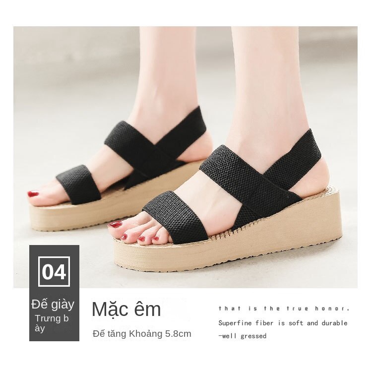 Giày Sandal Đế Xuồng Thời Trang Dành Cho Nữ