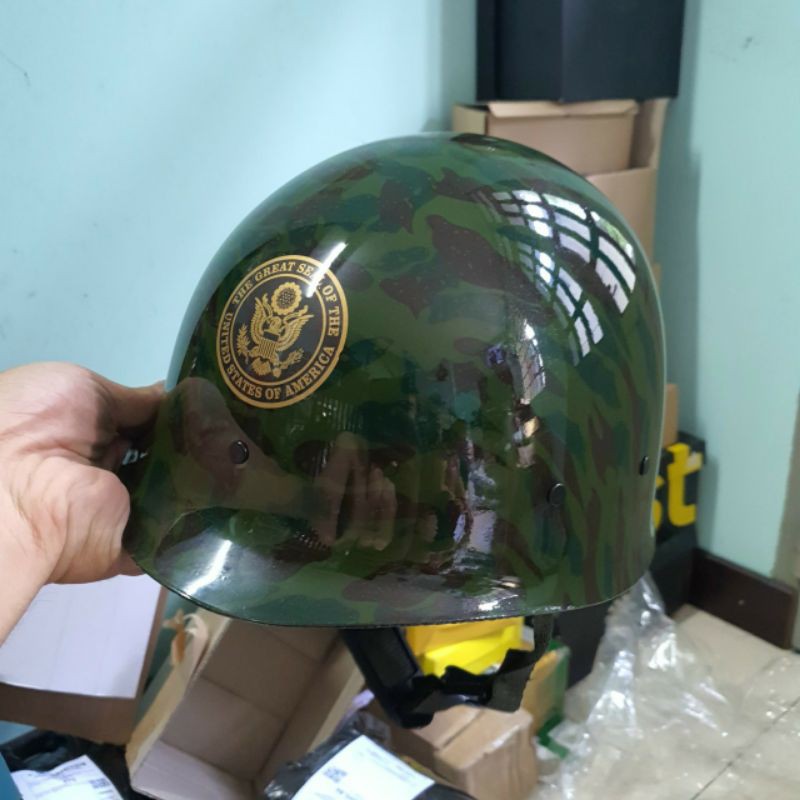 Nón bảo hiểm US màu camo cao cấp