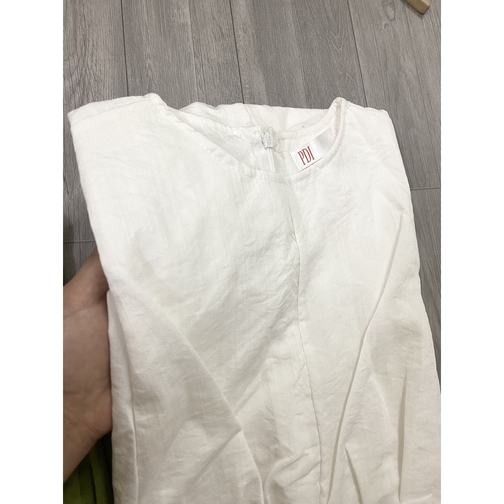 Đầm Thiết Kế Xuông Nữ Cộc Tay Dúm Eo Chất Đũi Mát - Hl