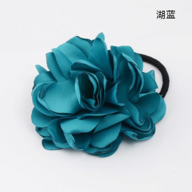 Cột tóc hoa hồng voan