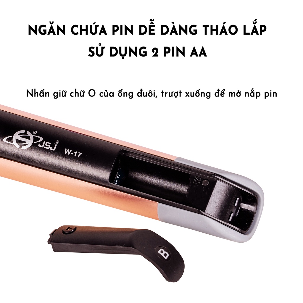 Micro karaoke không dây cao cấp JSJ W17 có tích hợp màn hình led chuyên nghiệp công nghệ giảm tiếng ồn thông minh