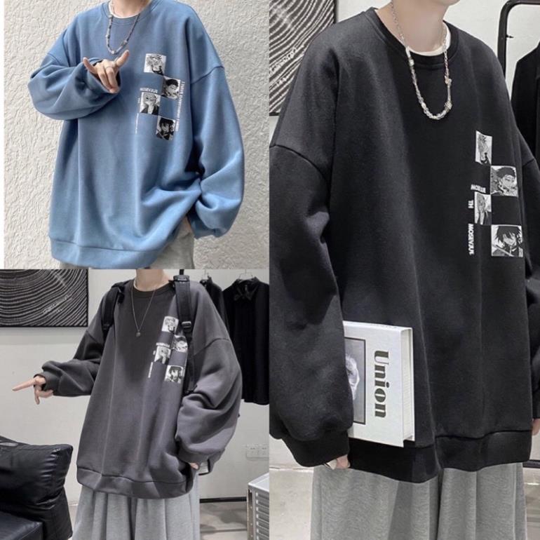 Áo Sweater Form Rộng Unisex Tay Bồng Nam Nữ Mặc Được Chất Nỉ Dày Đẹp Không Bai, Không Xù Moonstore