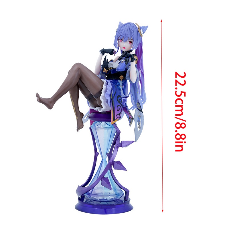 Mô hình nhân vật game anime Genshin Impact Keqing đồ chơi PVC 22.5cm đáng yêu làm bộ sưu tập quà tặng cho trẻ em