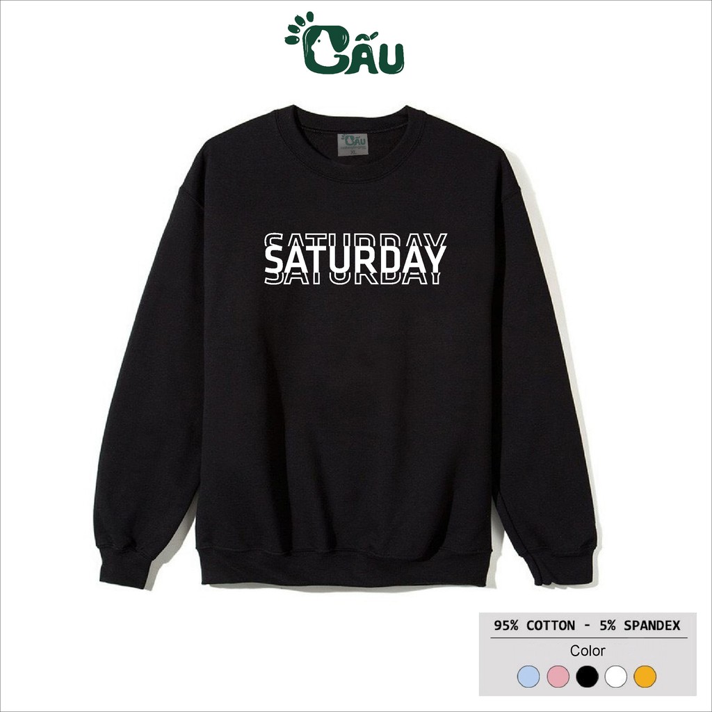 Áo sweater men194 vải co dãn, dày dặn mềm mịn form rộng  -SW SATURDAY | BigBuy360 - bigbuy360.vn