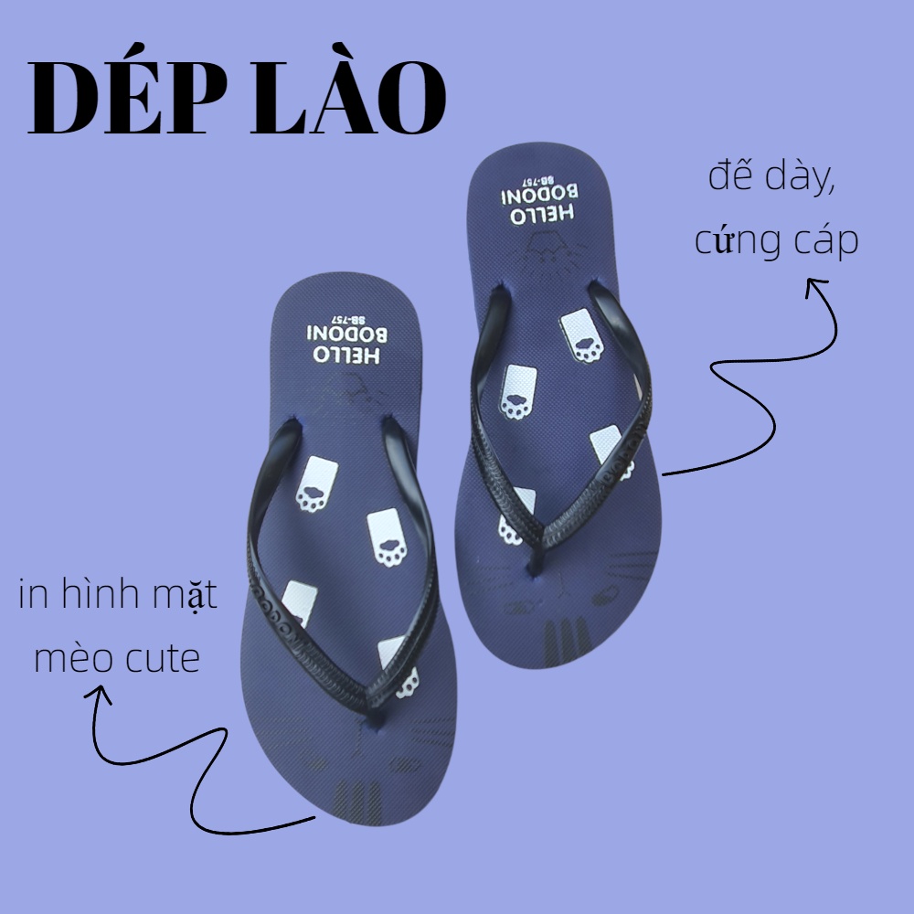 Dép xỏ ngón, lào, tông, kẹp, hình mèo, chân mèo, có size lớn, big size 40 41 42 43