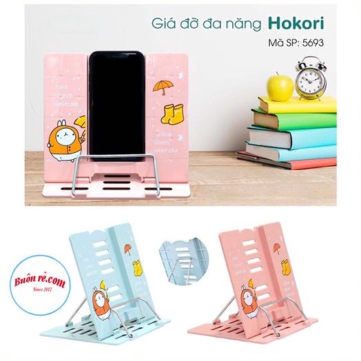 Giá đỡ điện thoại, đỡ sách Hokori Việt Nhật (MS: 5693) - Giá đỡ đa năng gấp gọn có thể điều chỉnh tiện ích Br 01527