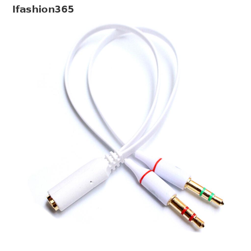 Đầu chia cáp hình chữ Y 3.5mm chuyển từ 2 chốt cắm sang 1 ổ cắm cho tai nghe/ micro