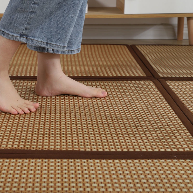 Thảm mây dày kiểu Nhật trải sàn phòng ngủ khách cách âm chống ẩm chiếu tatami mùa hè