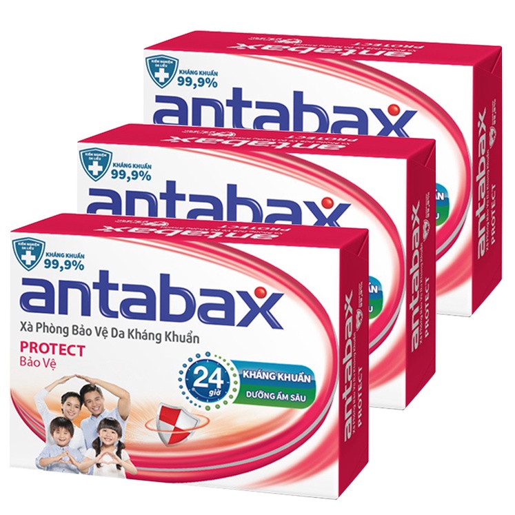 Set 3 bánh Xà Phòng Bảo Vệ Da Kháng Khuẩn Antabax 85g
