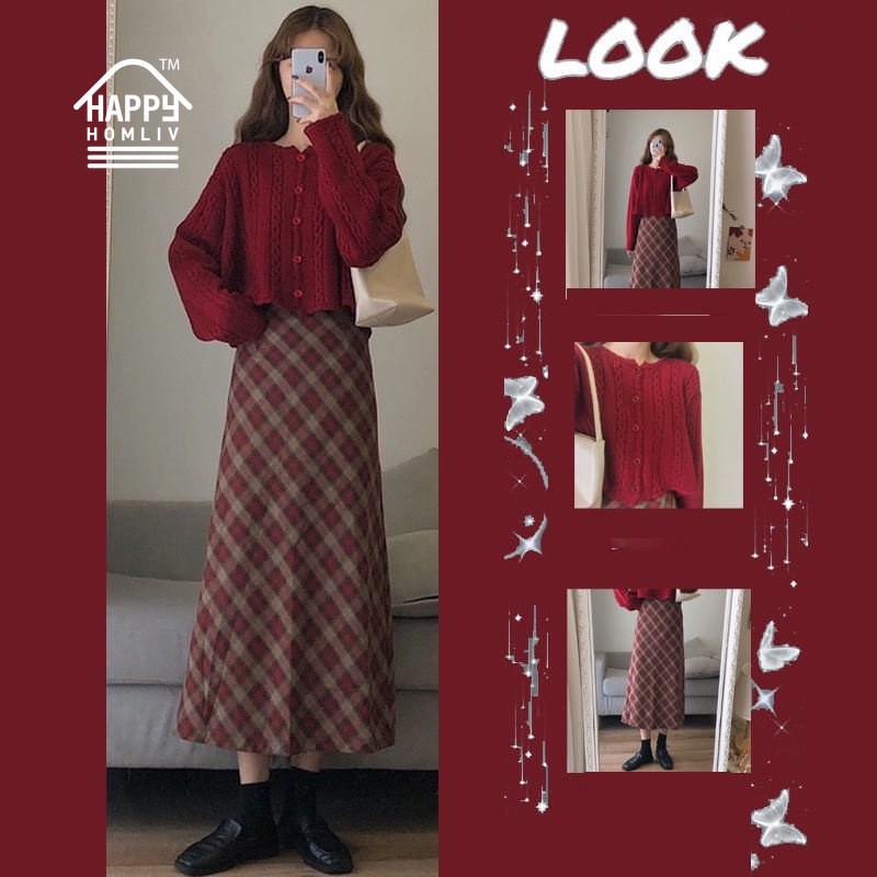 Áo sweater Dài Đến Đầu Gối Phong Cách Pháp Phù Hợp Cho Dịp Giáng Sinh