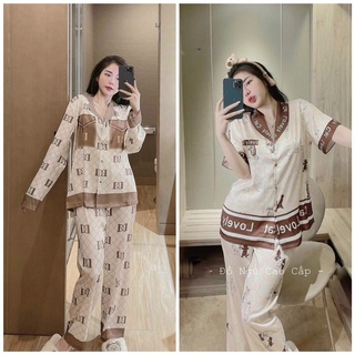 Đồ ngủ bộ cao cấp sang chảnh kiểu dáng thời đại lụa satin